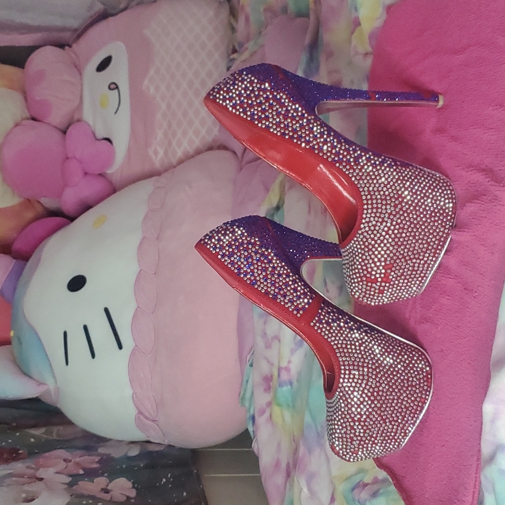2for20-Bedazzled costume heels, need a rehab loving home